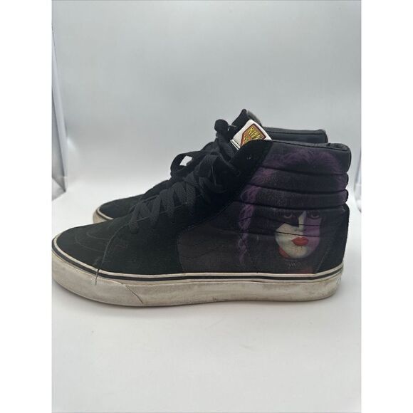 KISS Army Vans SK8 Hi Top Solo Album Faces Skateboard Sneaker Shoes Mens 9.5 - Picture 6 of 11